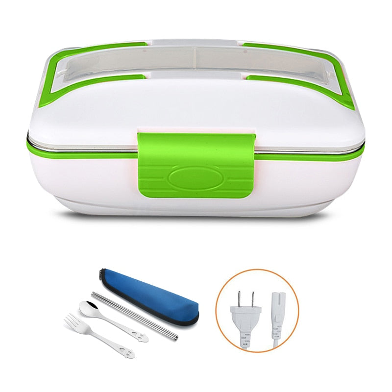 Lunch box chauffante en inox 220 V, 700 g, set de table