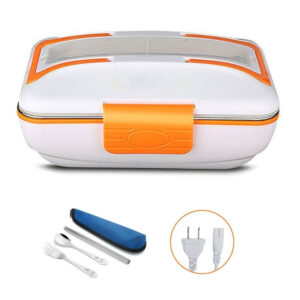 Lunch box chauffante en inox 220 V, 700 g, set de table
