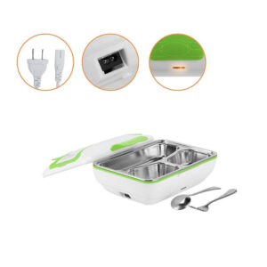 Lunch box chauffante en inox 220 V, 700 g, set de table