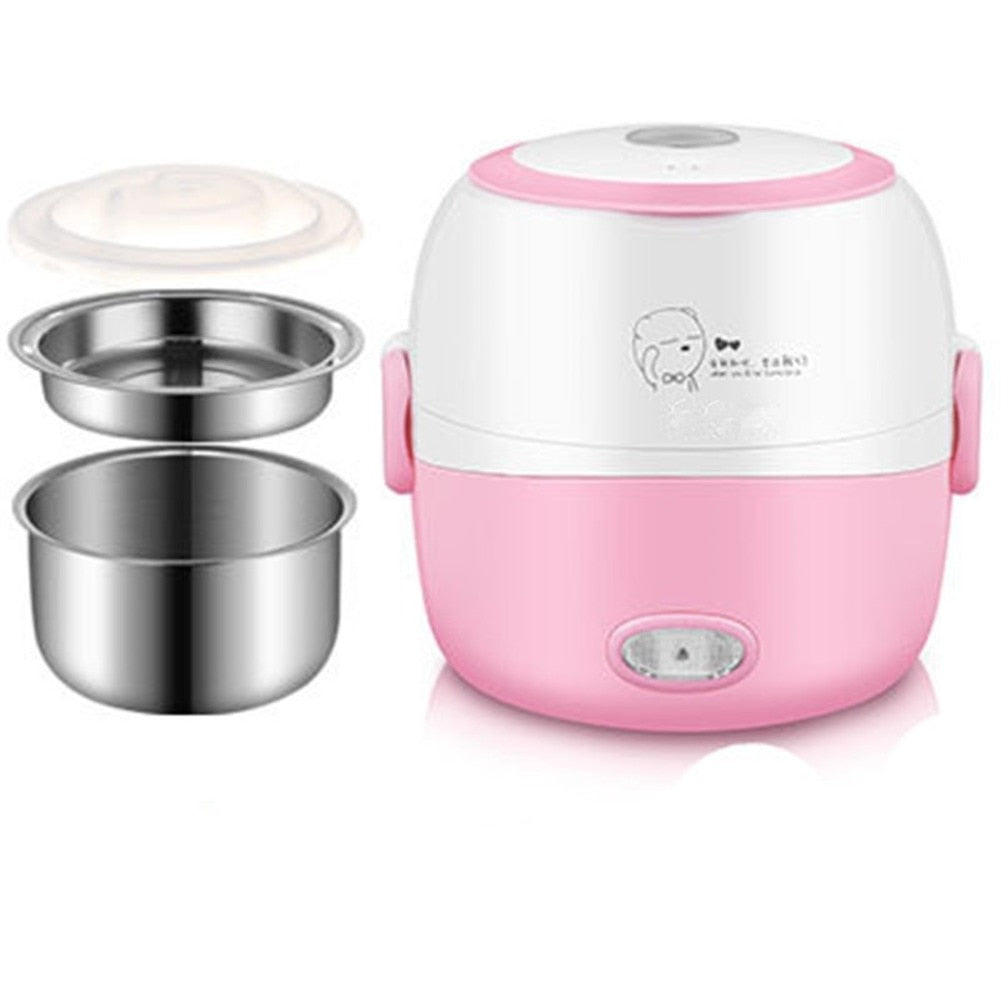 Gamelle chauffante 220 V en inox, quatre coloris
