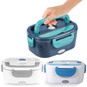 Gamelle chauffante électrique 1,5 L en inox, avec ou sans sac