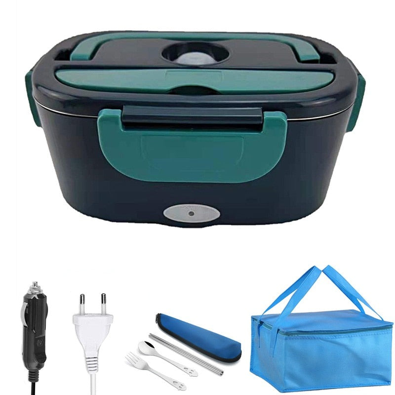 Gamelle chauffante électrique 1,5 L en inox, avec ou sans sac