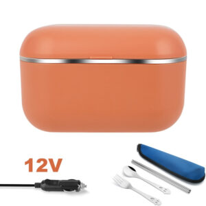Gamelle chauffante allume-cigare en inox, 1 L, 48 W