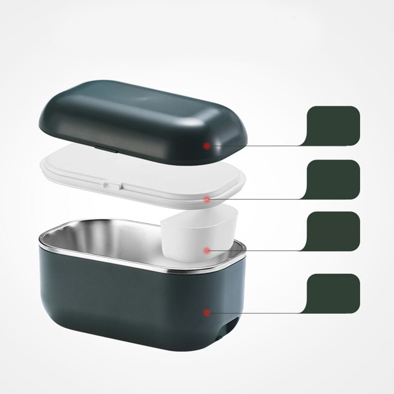 Lunch box chauffante rapide 220 V en inox, 48 W