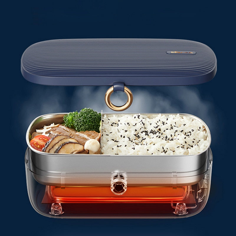 Gamelle isotherme chauffante 900 ml en inox, 220 V