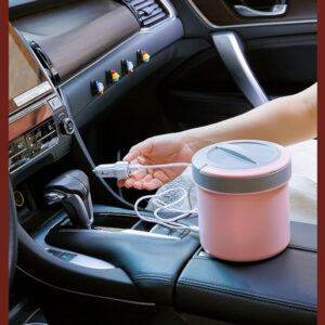 Gamelle chauffante USB 1,2 L en inox, jaune ou rose