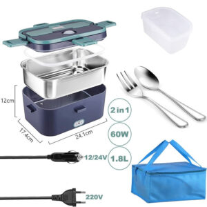 Gamelle chauffante 12 V - 24 V 1,8 L, avec ou sans sac