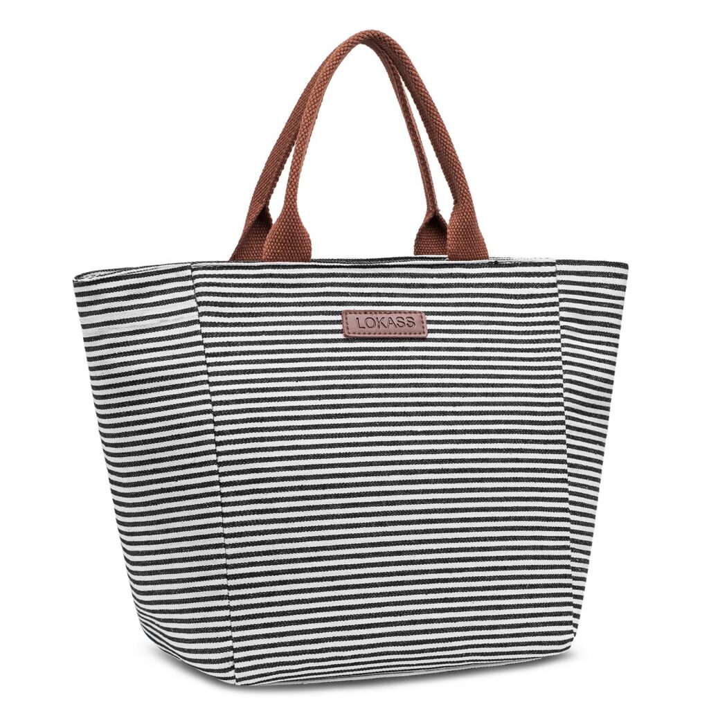 Grand sac à main isotherme chic, noir ou rouge