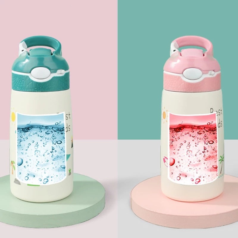 Gourde isotherme enfant 400 ml, thème animaux