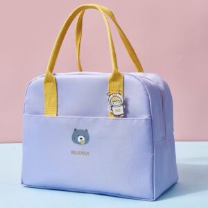 Petit joli sac isotherme repas pliable, quatre coloris