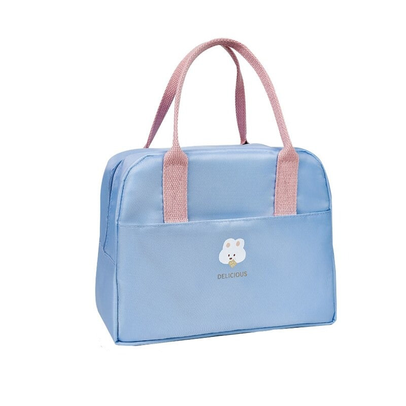 Petit joli sac isotherme repas pliable, quatre coloris
