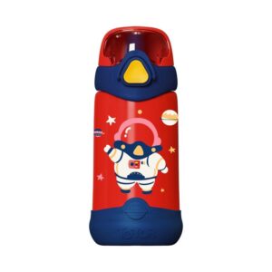Gourde isotherme enfant Astronaute, en vert ou rouge
