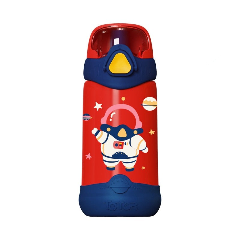 Gourde isotherme enfant Astronaute, en vert ou rouge
