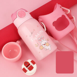 Gourde isotherme enfant 500 ml, motifs dessinés rose ou violet