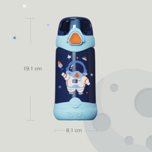 Gourde isotherme enfant Astronaute, en vert ou rouge