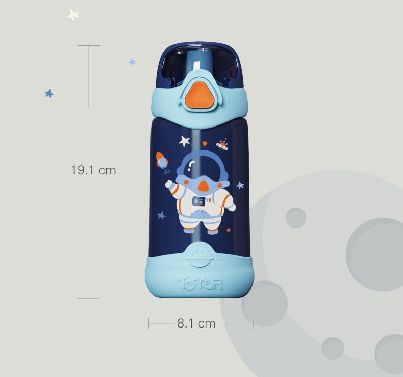 Gourde isotherme enfant Astronaute, en vert ou rouge
