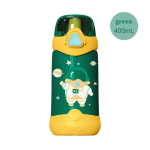 Gourde isotherme enfant Astronaute, en vert ou rouge