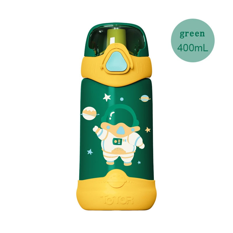 Gourde isotherme enfant Astronaute, en vert ou rouge