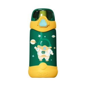 Gourde isotherme enfant Astronaute, en vert ou rouge