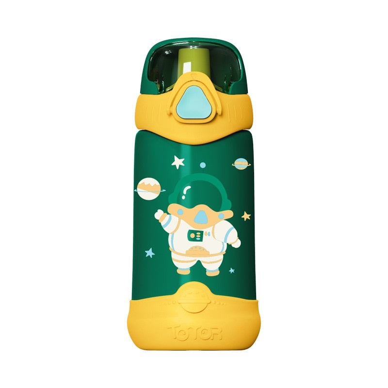 Gourde isotherme enfant Astronaute, en vert ou rouge
