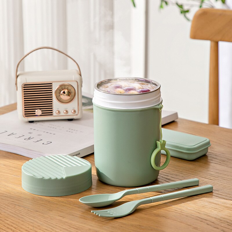 Boîte à déjeuner isotherme enfant en inox, vert, orange ou bleu