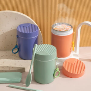 Boîte à déjeuner isotherme enfant en inox, vert, orange ou bleu