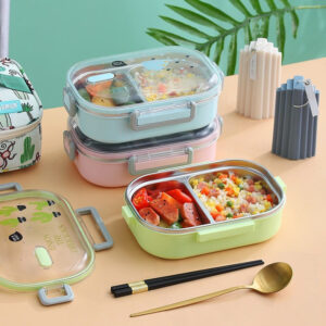 Boîte repas isotherme enfant en vert, bleu ou rose