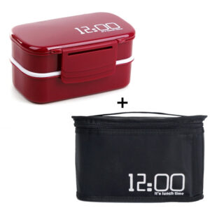 Boîte repas isotherme à 2 couches, quatre coloris, avec ou sans sac
