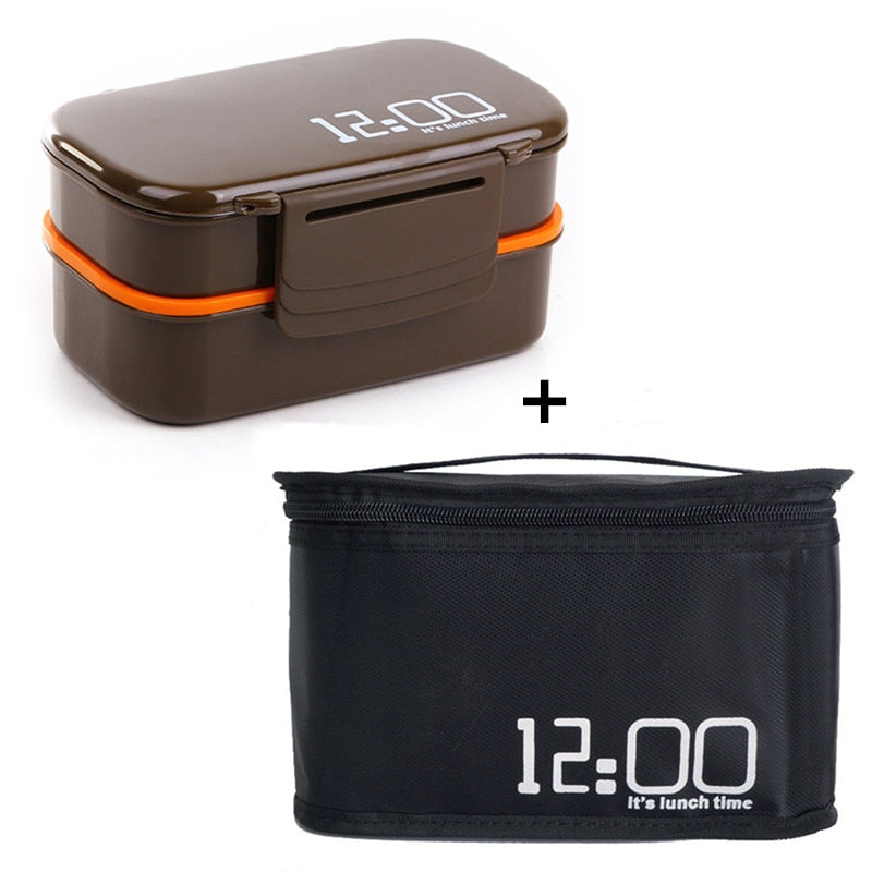 Boîte repas isotherme à 2 couches, quatre coloris, avec ou sans sac