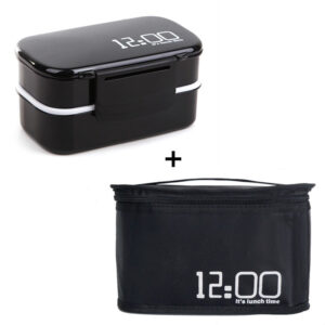 Boîte repas isotherme à 2 couches, quatre coloris, avec ou sans sac