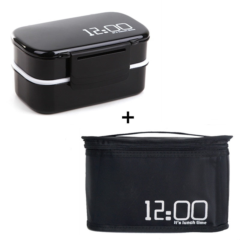 Boîte repas isotherme à 2 couches, quatre coloris, avec ou sans sac