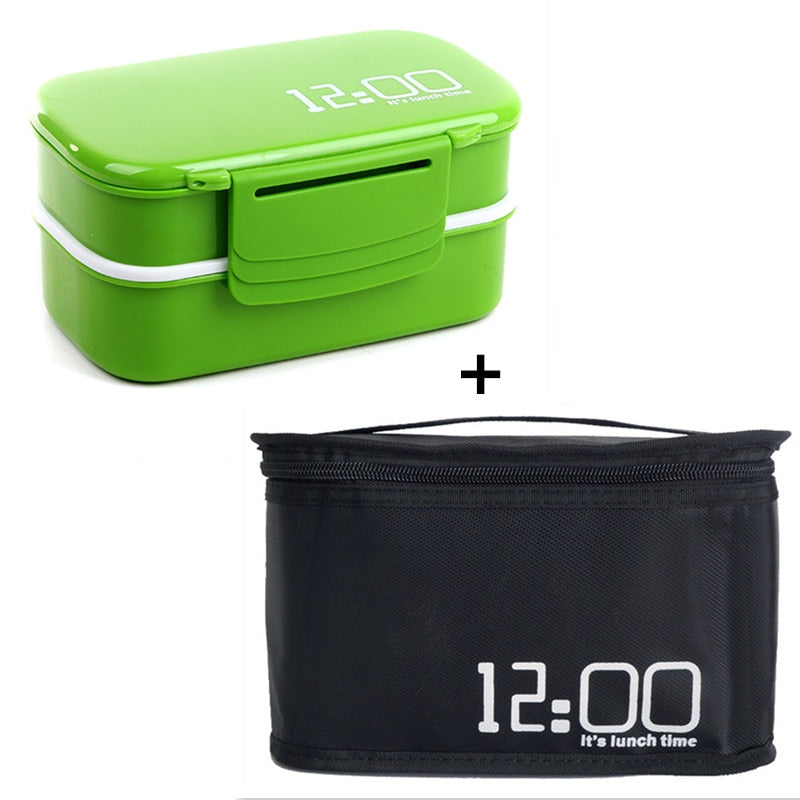 Boîte repas isotherme à 2 couches, quatre coloris, avec ou sans sac