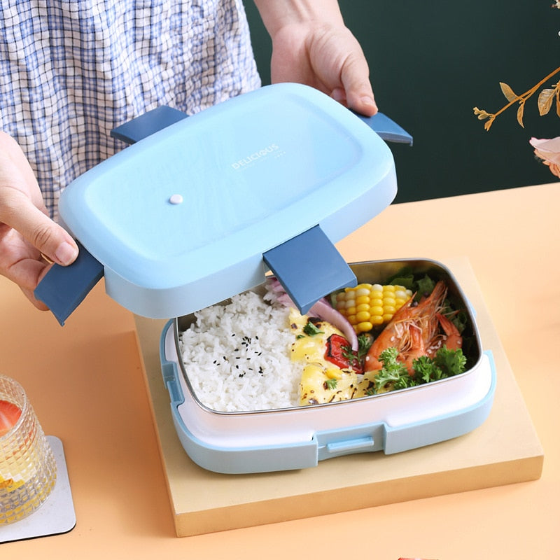 Boîte hermétique pour repas enfant, rose, bleue ou verte