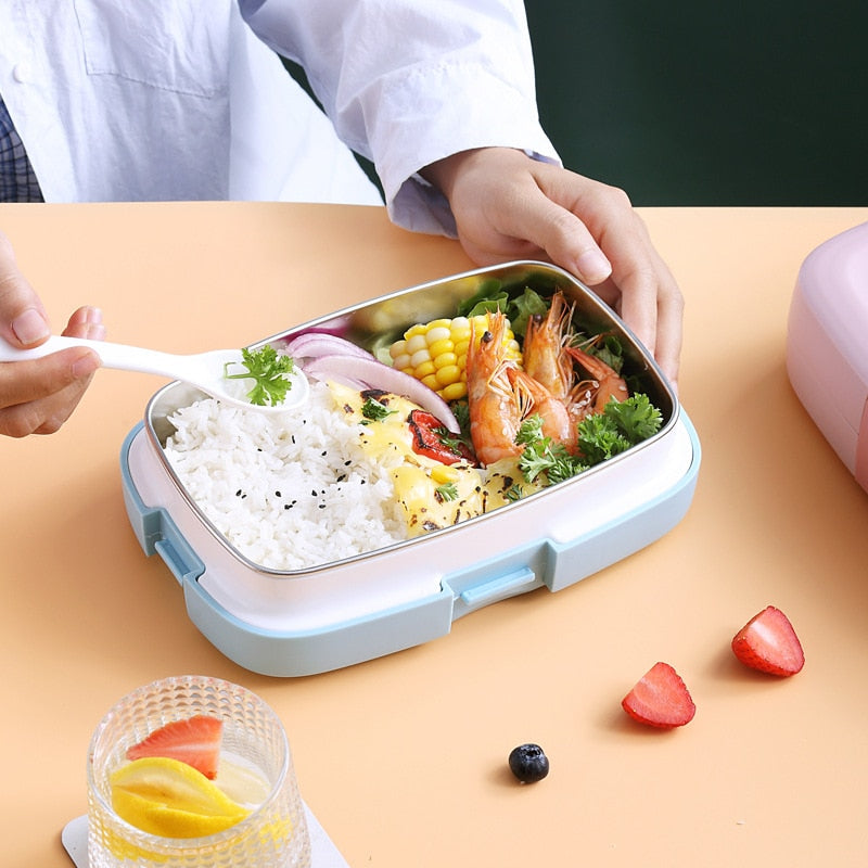 Boîte hermétique pour repas enfant, rose, bleue ou verte