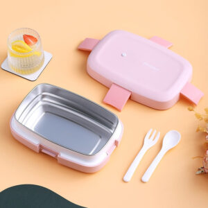 Boîte hermétique pour repas enfant, rose, bleue ou verte
