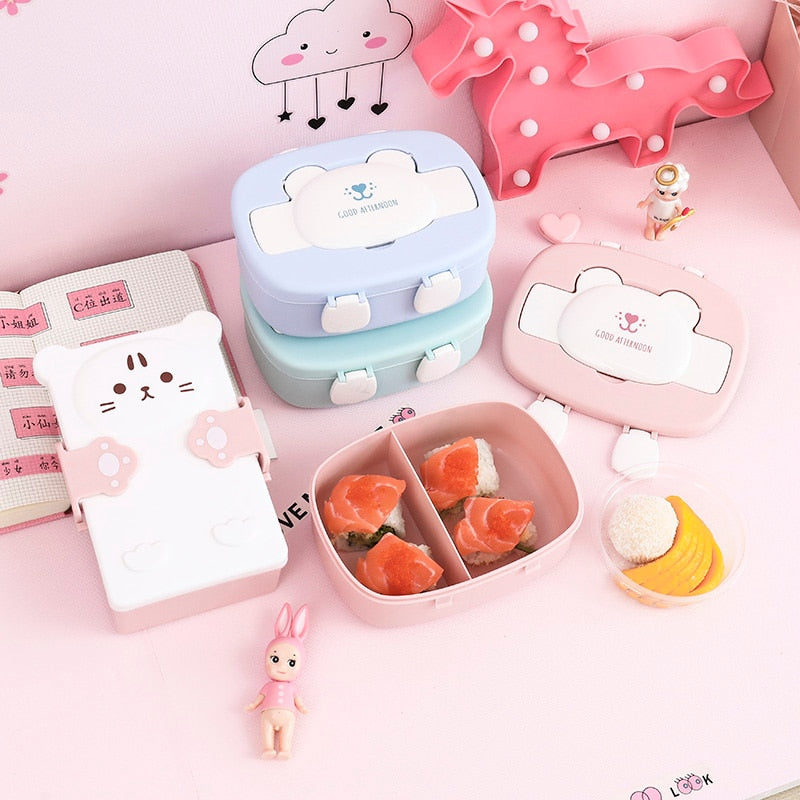 Boîte isotherme lunch box 700 ml, modèles ours et chaton