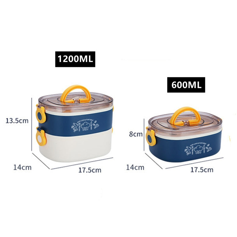Boîte isotherme repas chaud en inox, 600 ou 1200 ml