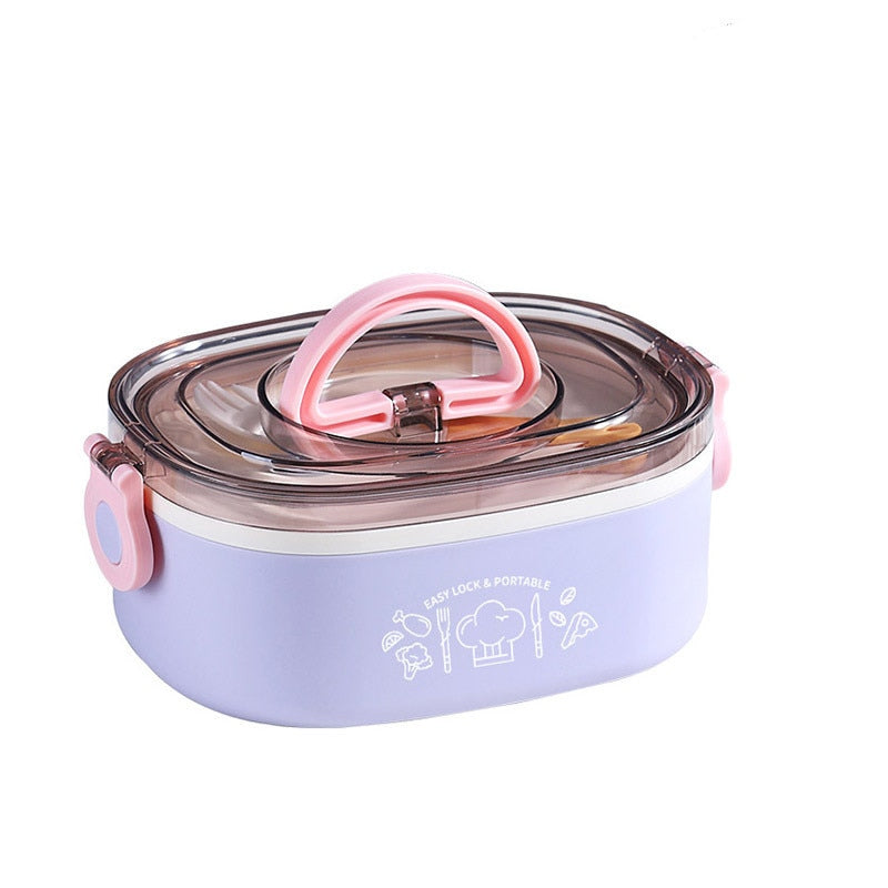 Boîte isotherme repas chaud en inox, 600 ou 1200 ml