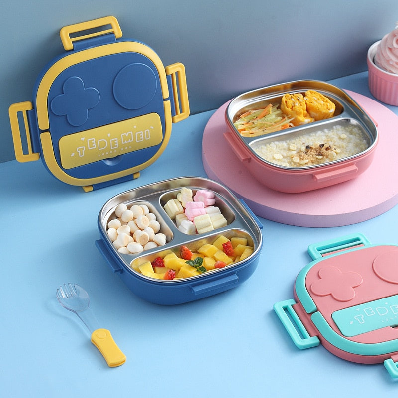 Boîte isotherme repas chaud bébé en inox, deux ou trois compartiments