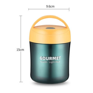 Boîte isotherme repas bébé 500 ml en inox, rouge ou jaune
