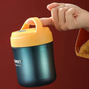 Boîte isotherme repas bébé 500 ml en inox, rouge ou jaune