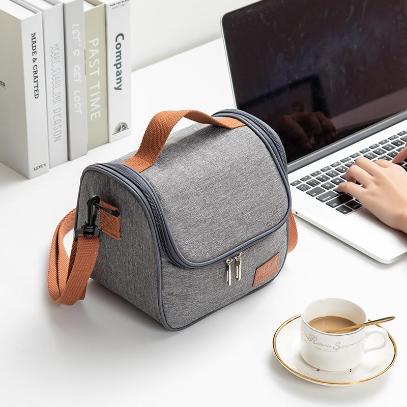 Petit sac isotherme déjeuner à poignée rembourrée et sangle