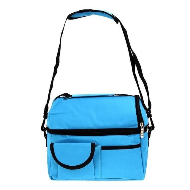 Petit sac repas isotherme à ouverture rabattable, six coloris