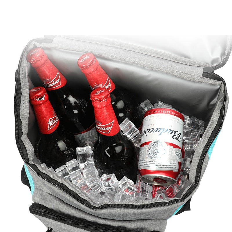 Sac à dos isotherme adulte en nylon, avec poche gourde