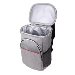 Sac à dos isotherme avec poches latérales, vert ou rouge