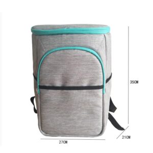 Sac à dos isotherme avec poches latérales, vert ou rouge
