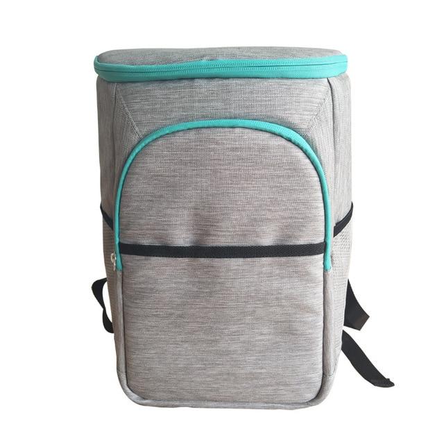 Sac à dos isotherme avec poches latérales, vert ou rouge