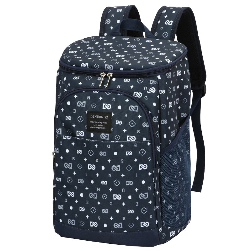 Sac à dos isotherme chic 18 L, nylon et aluminium, deux styles