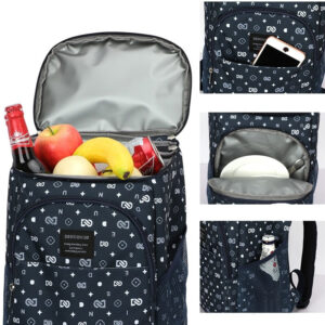 Sac à dos isotherme chic 18 L, nylon et aluminium, deux styles