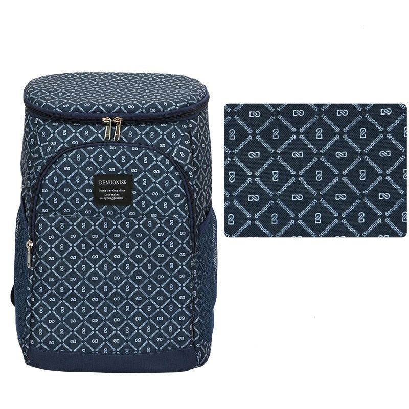 Sac à dos isotherme chic 18 L, nylon et aluminium, deux styles